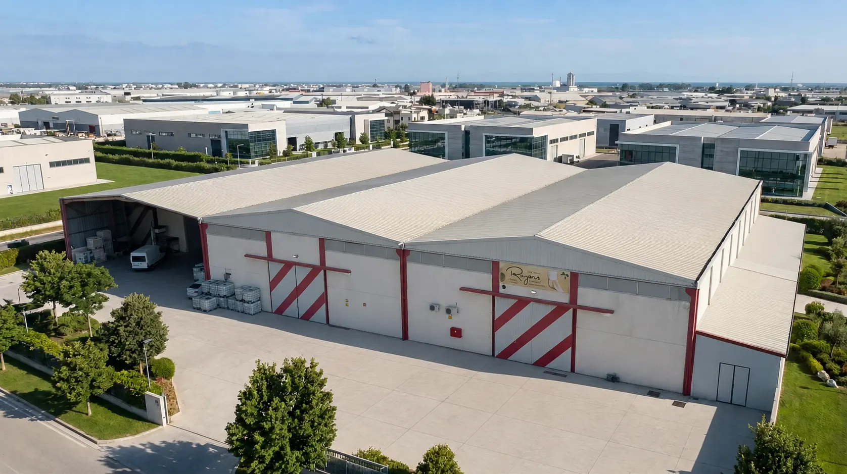Aerial view of SN KİMYA manufacturing facility in Mersin, Türkiye